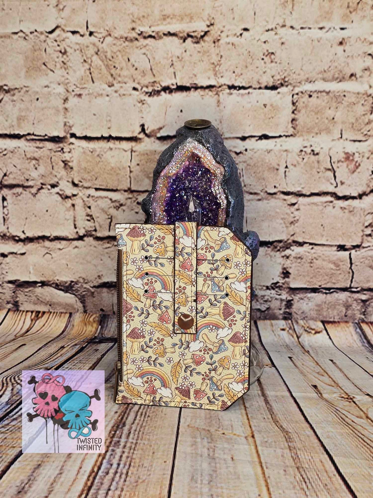 Pocket Pal Wallet -Vintage Mushrooms