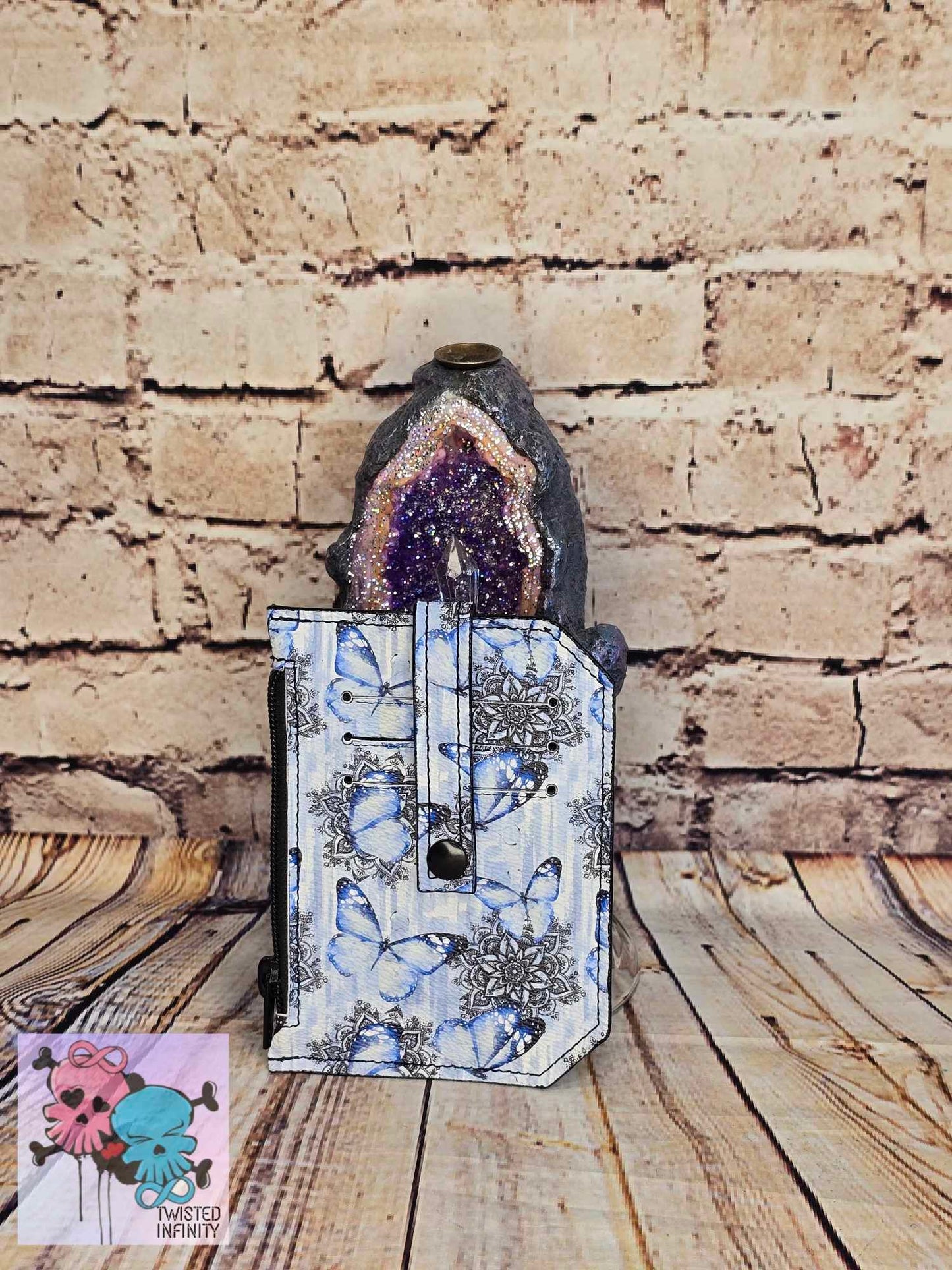 Pocket Pal Wallet - Blue Butterfly Mandala