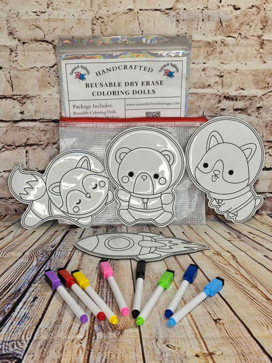 Astro Pets  Dry Erase Coloring Dolls
