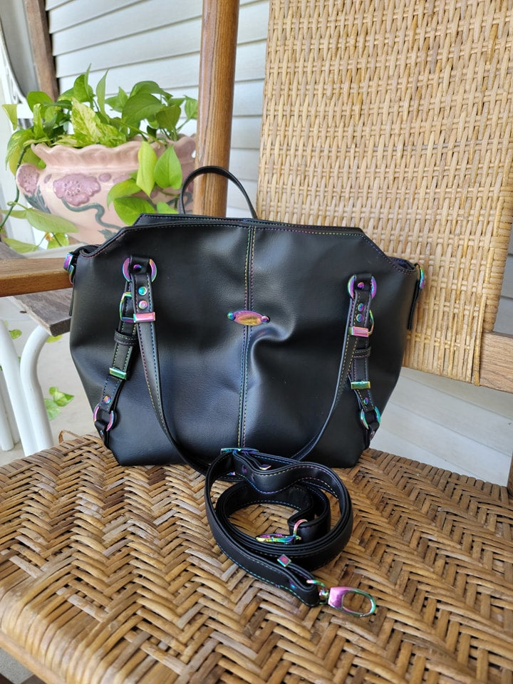 Dark Alice Lucious Black Moonwake Handbag