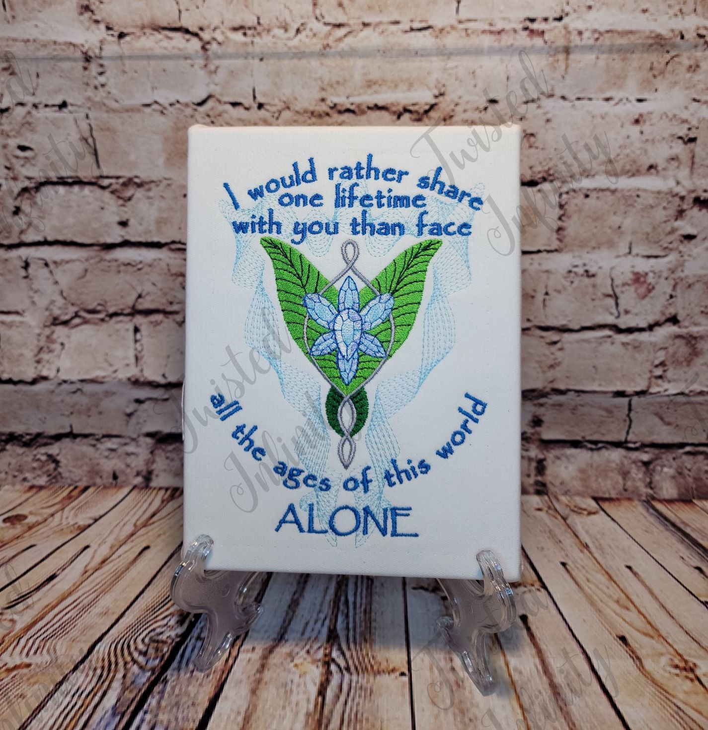 Evenstar Quote  Embroidered Wall Art