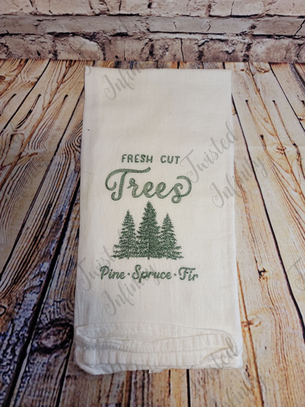 Vintage Christmas Embroidered Flour Sack Towels